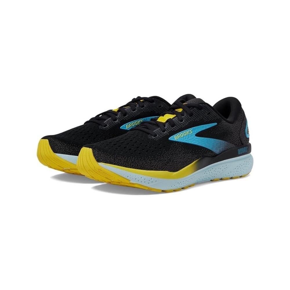 Brooks Ghost 16 Men’s Road Running Shoe in Black/Forged Iron/Blue